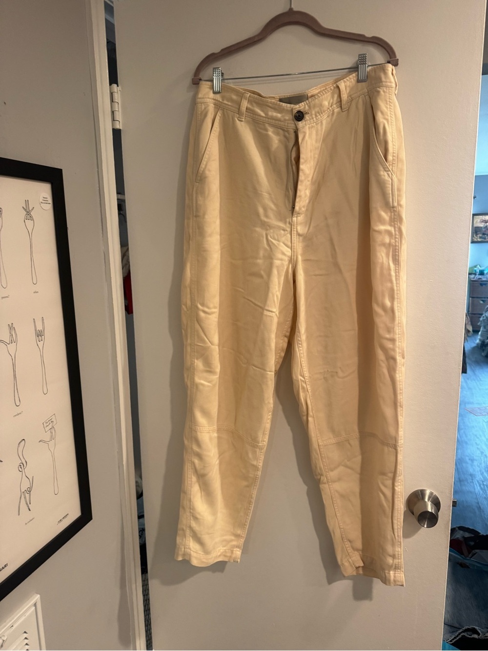 Everlane Cream Relaxed Chino Pants Size 12 Straight Leg